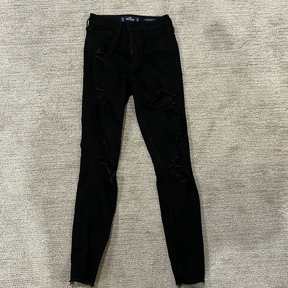 Black ripped jeans